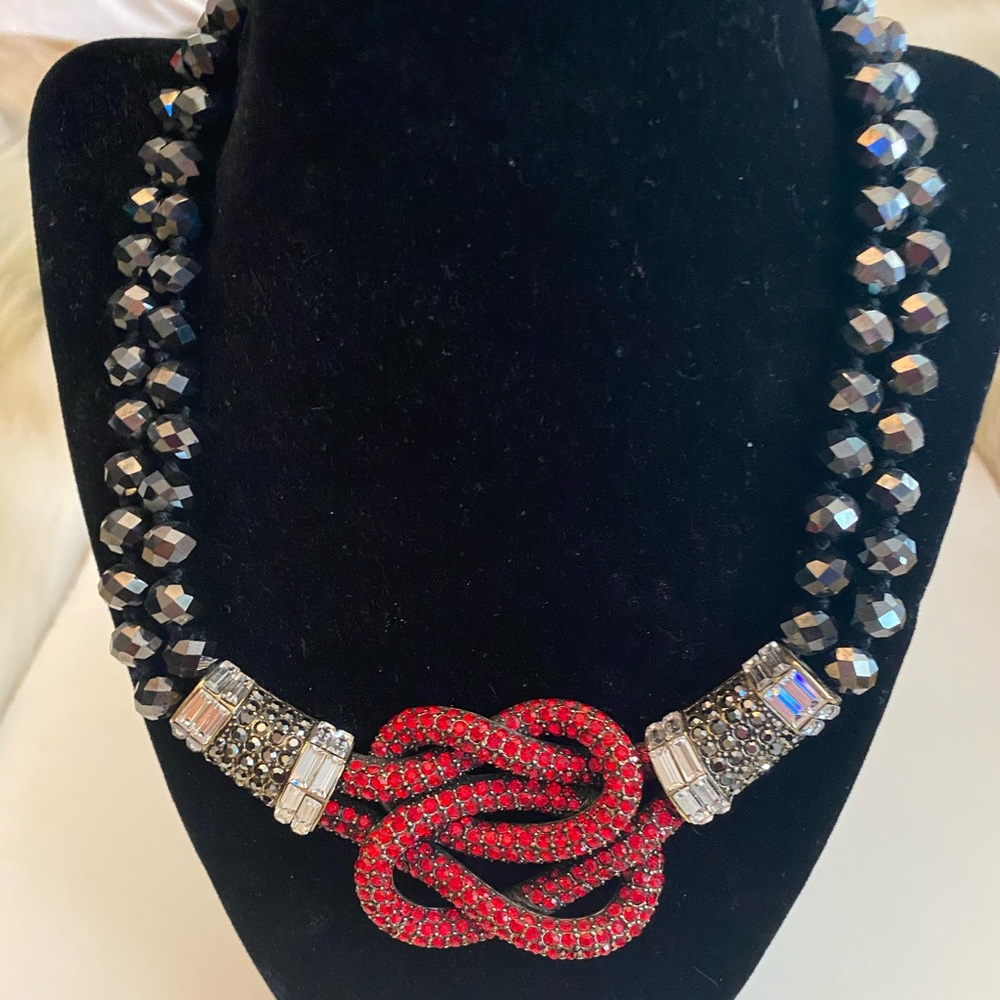 RARE HEIDI DAUSS CELTIC KNOT SWAROVSKI CRYSTAL NECKLACE